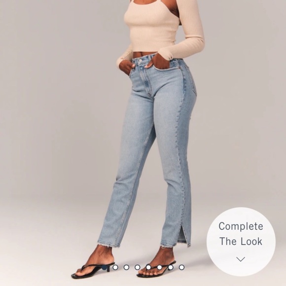 Abercrombie and Fitch the 90s straight Curve Love ultra high Rise Size 27/4R - Picture 3 of 11